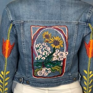 Pilcro Embroidered Denim Jacket